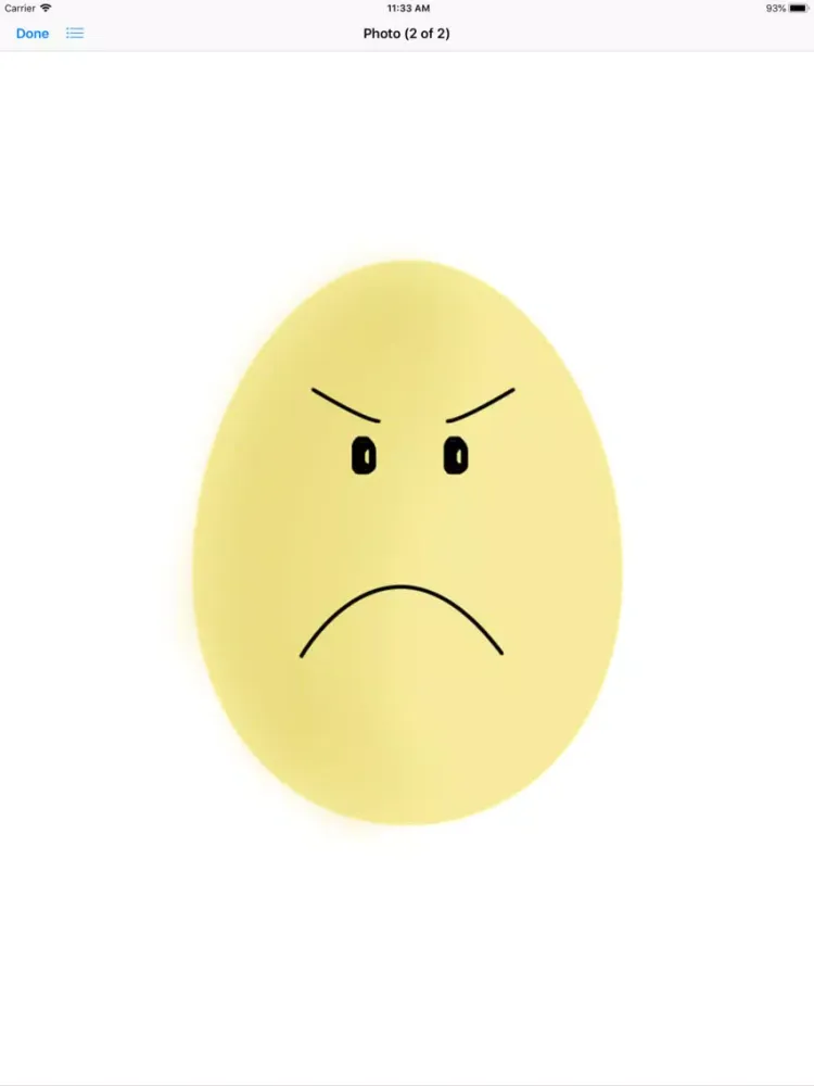 Zrzuty ekranu Yellow Egg Face Sticker Pack iPad 