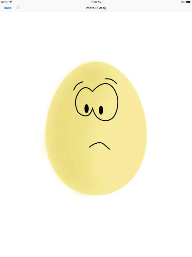 Zrzuty ekranu Yellow Egg Face Sticker Pack iPad 