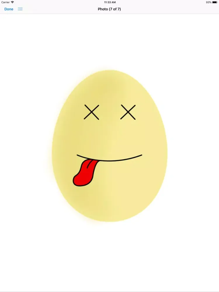 Zrzuty ekranu Yellow Egg Face Sticker Pack iPad 