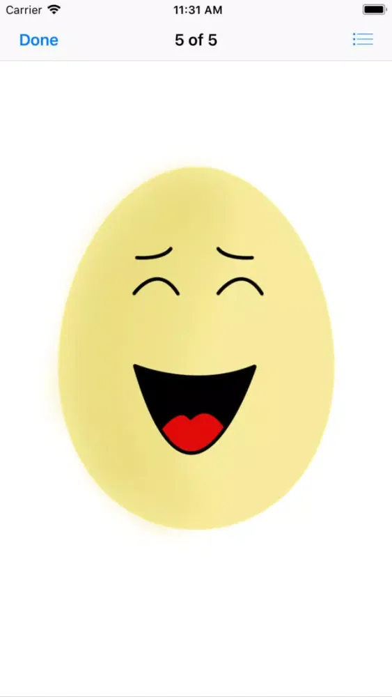 Zrzuty ekranu Yellow Egg Face Sticker Pack