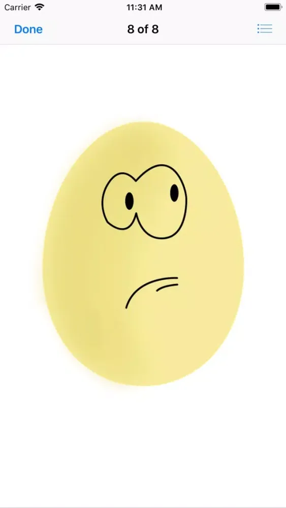 Zrzuty ekranu Yellow Egg Face Sticker Pack