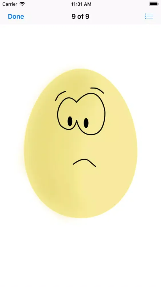 Zrzuty ekranu Yellow Egg Face Sticker Pack