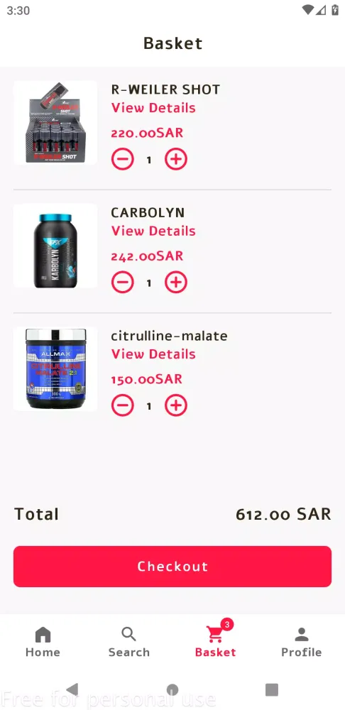 Zrzuty ekranu Body Fitness KSA
