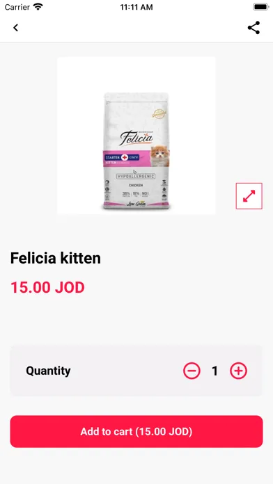 Tangkapan skrin Mimz Pet Mall Jo