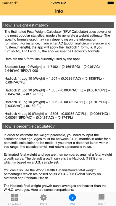 Fetal Weight Calculator - Estimate Weight and Growth Percentile スクリーンショット