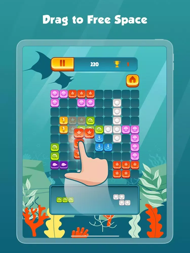 تصاویر Aqua Puzzle With Blocks iPad 