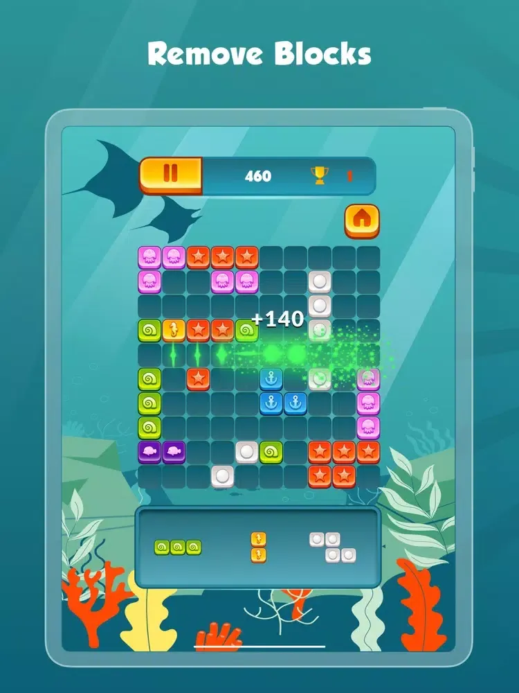 تصاویر Aqua Puzzle With Blocks iPad 