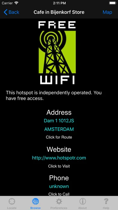 Ảnh chụp màn hình của Free WiFi