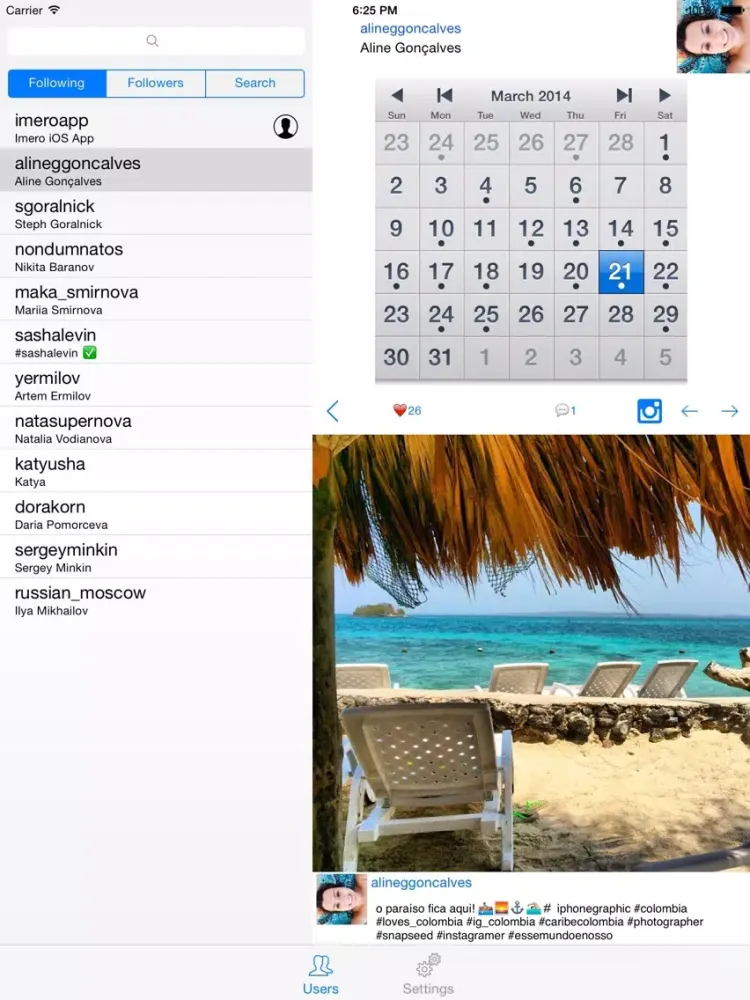 Imero Chronology for Instagram iPad  Ekran Görüntüleri