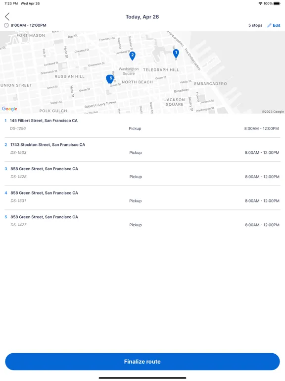 Tangkapan skrin Cents Driver App iPad 