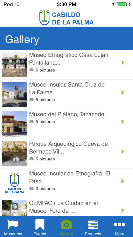 Zrzuty ekranu Museums and Events La Palma