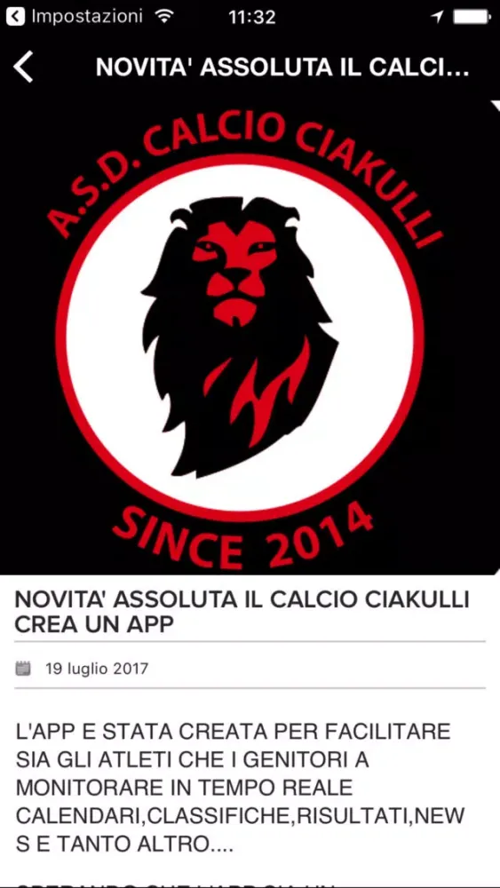 Capturas de pantalla de ASD CALCIO CIAKULLI MILAN ACADEMY
