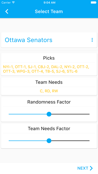 Zrzuty ekranu Sports Draft Simulator