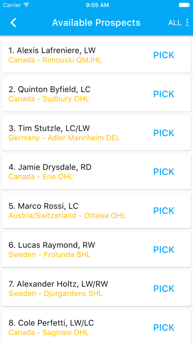 Zrzuty ekranu Sports Draft Simulator