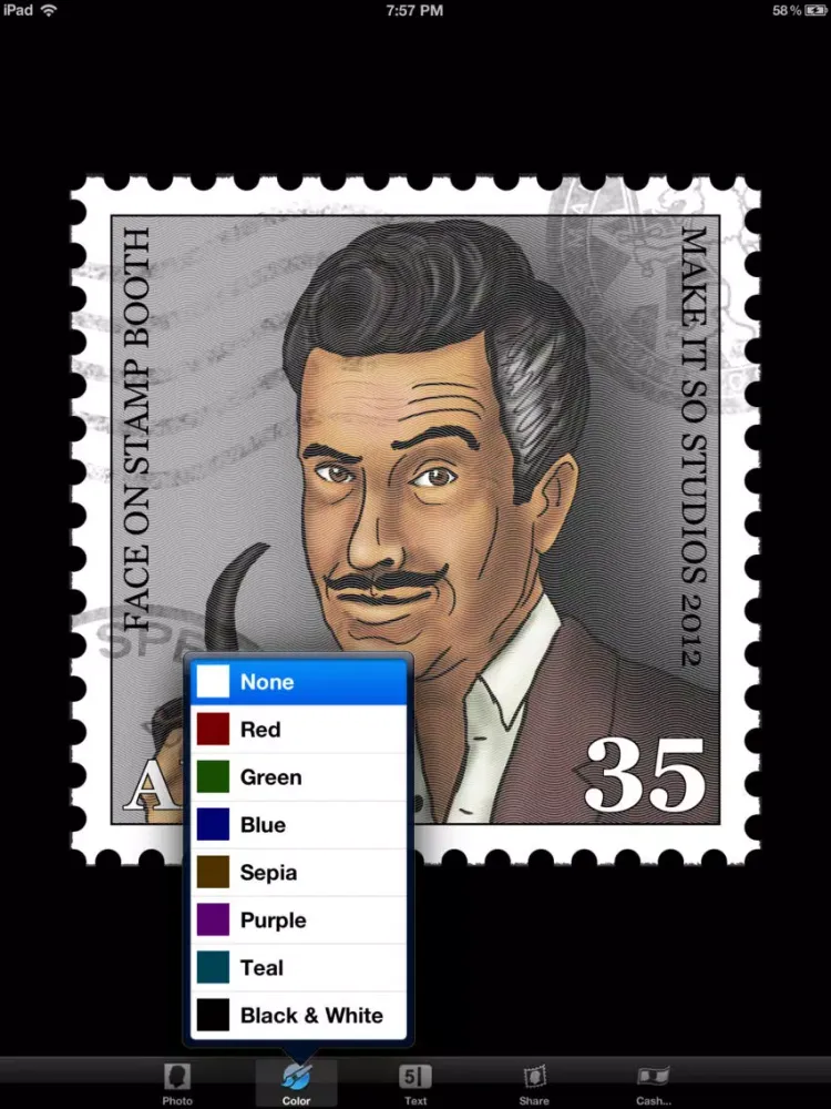 Face On Stamp Booth iPad  Screenshots