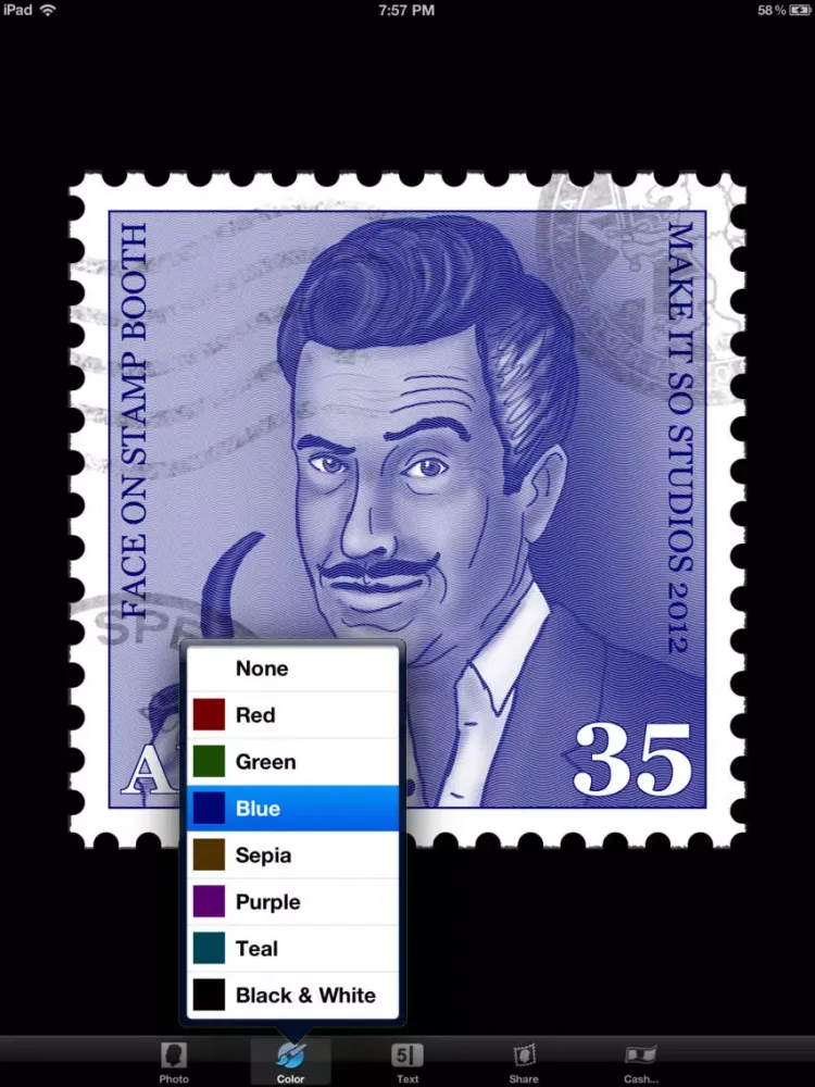 Face On Stamp Booth iPad  Screenshots