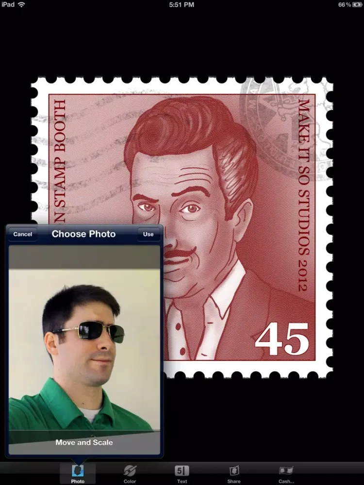Face On Stamp Booth iPad  Screenshots