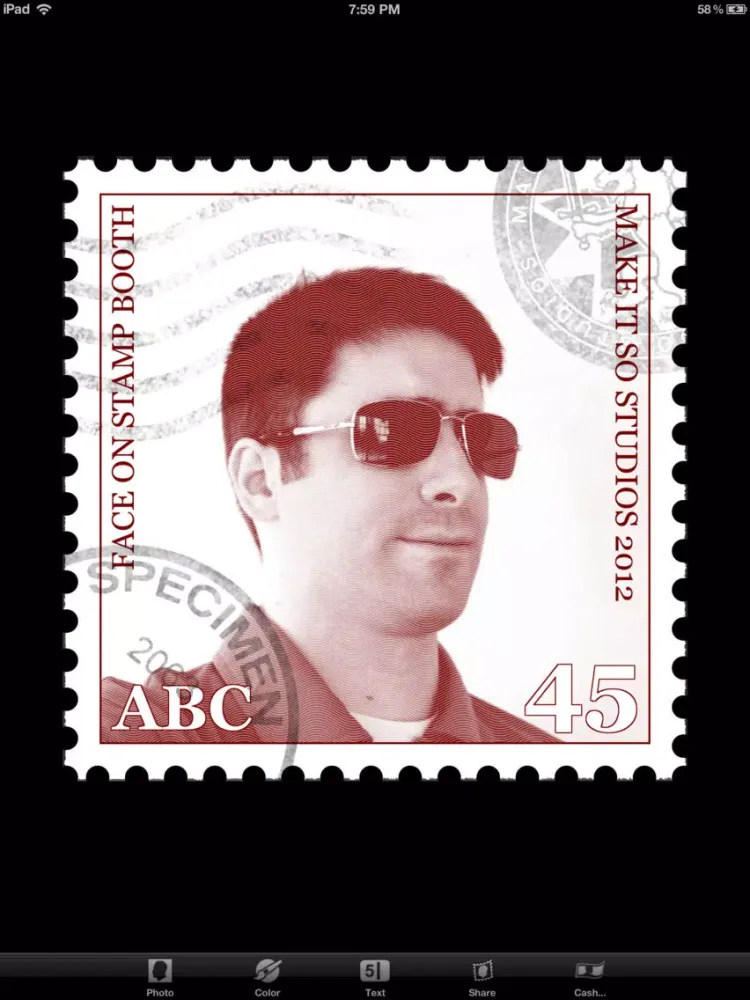 Face On Stamp Booth iPad  Screenshots