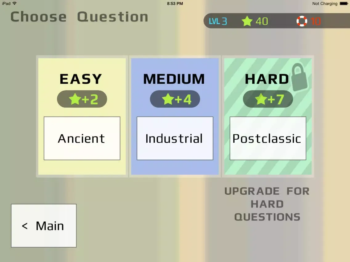 History Trivia: Ancient to Modern iPad  Screenshots
