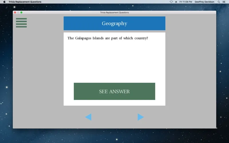 Trivia Replacement Questions Screenshots