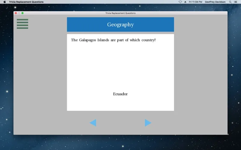 Trivia Replacement Questions Screenshots