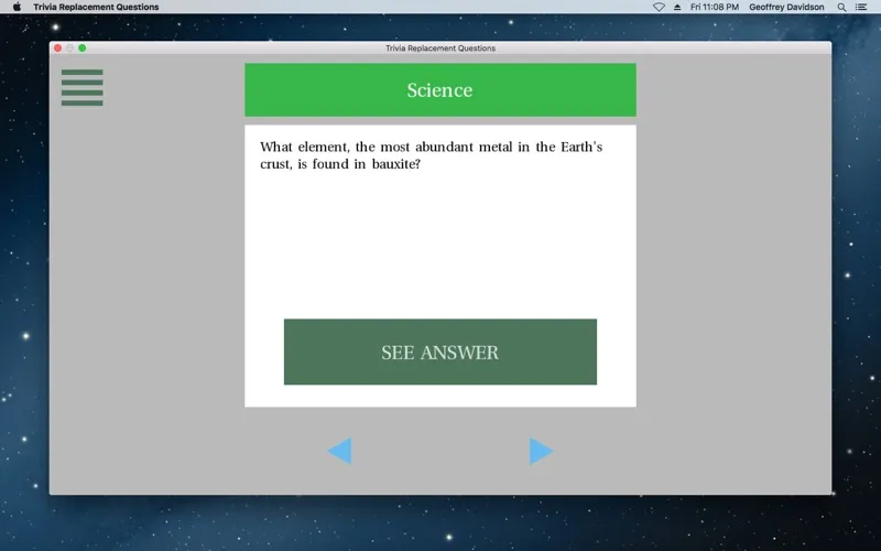 Trivia Replacement Questions Screenshots