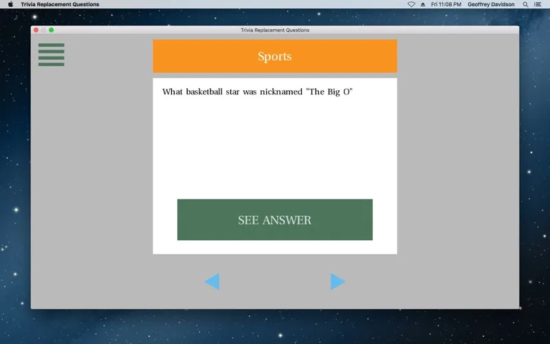 Trivia Replacement Questions Screenshots