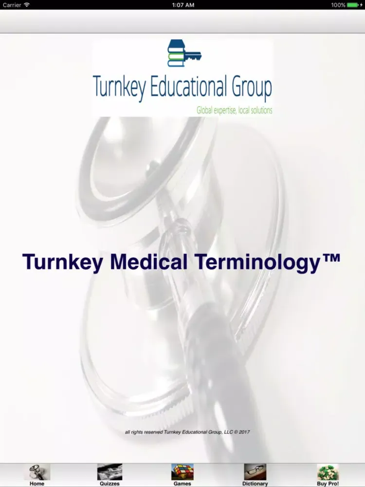 Tangkapan layar Turnkey Medical Terminology™ iPad 