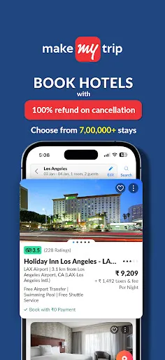 Скриншоты MakeMyTrip - Flights & Hotels