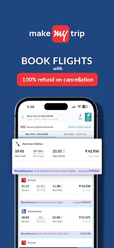Скриншоты MakeMyTrip - Flights & Hotels
