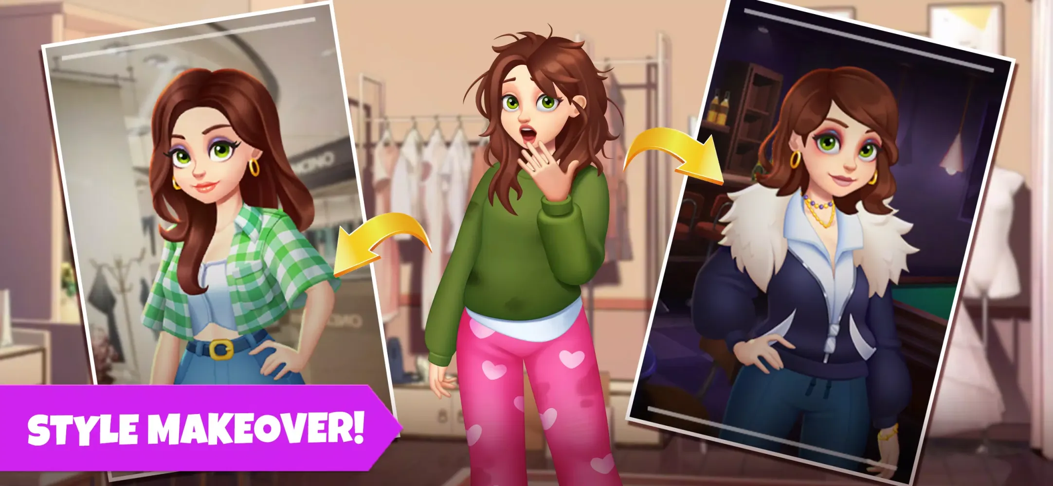Tangkapan skrin Makeover Blast