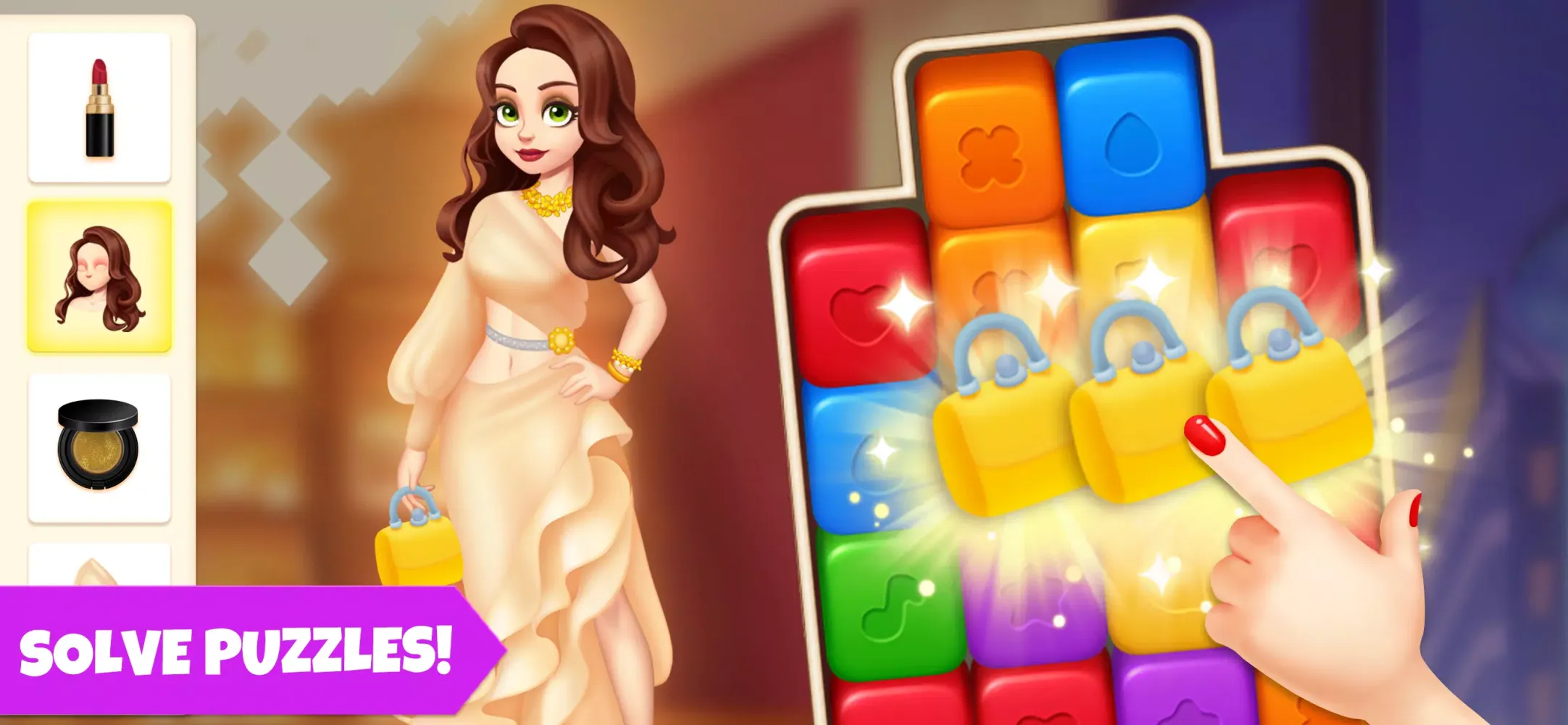 Tangkapan skrin Makeover Blast