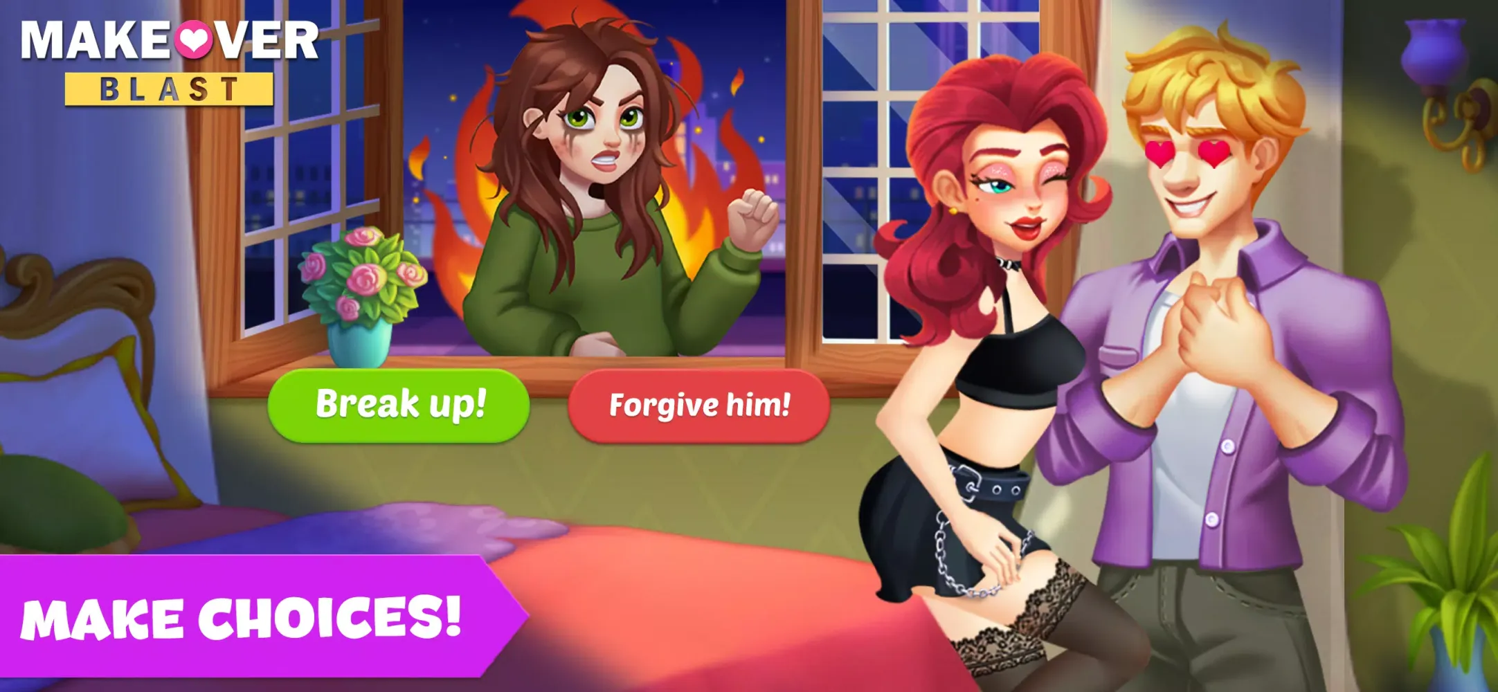 Tangkapan skrin Makeover Blast