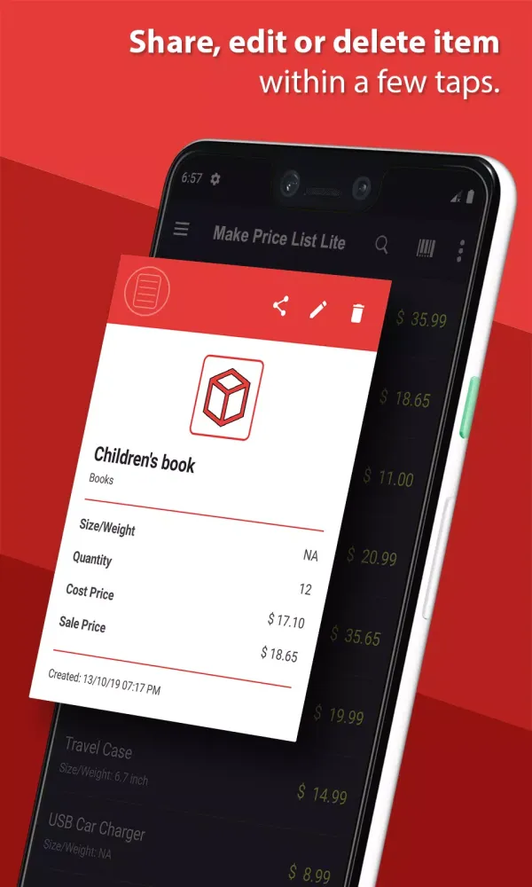 Make Price List Lite Screenshots