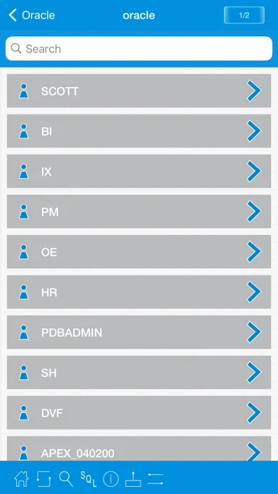Tangkapan layar iOracleProg - Oracle Client