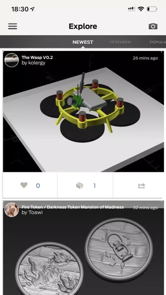Thingiverse Screenshots