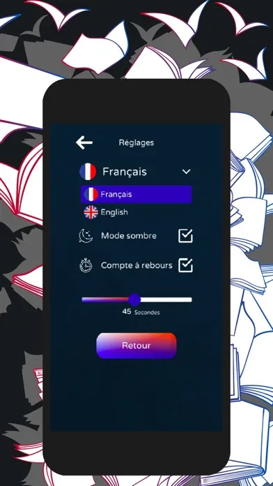 Ảnh chụp màn hình của French Conjugation Test