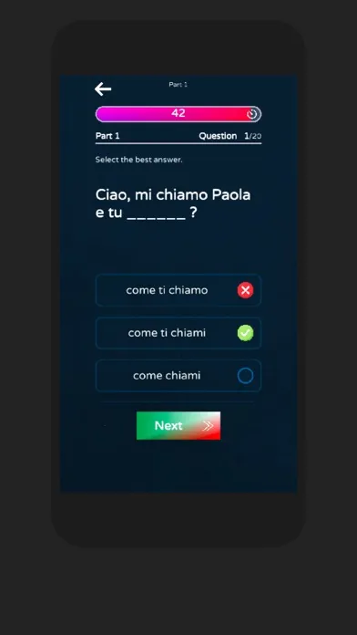 Italian Language Test 스크린샷