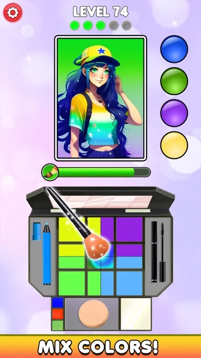 ภาพหน้าจอของ Color Mixing: DIY Makeup Kit