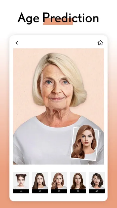 Tangkapan layar LOOX: Face Shape Test, AI Hair