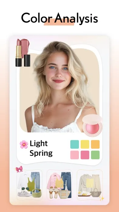Tangkapan layar LOOX: Face Shape Test, AI Hair