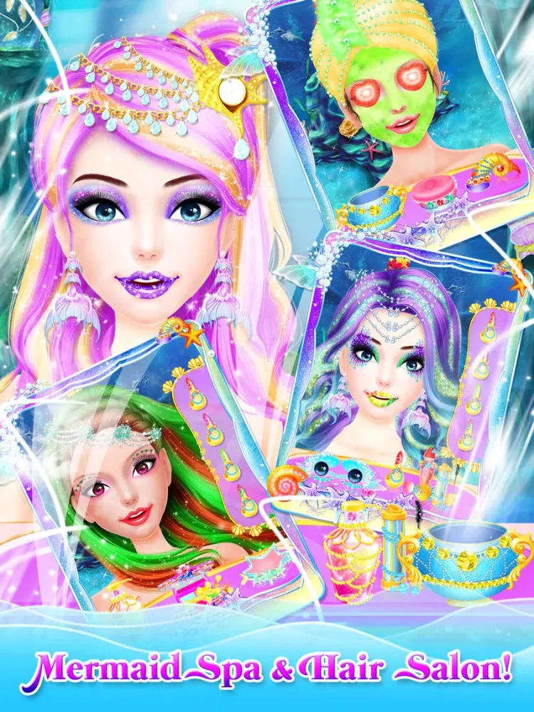 Mermaid Princess Makeup Makeover - Princess Games! iPad  Screenshots