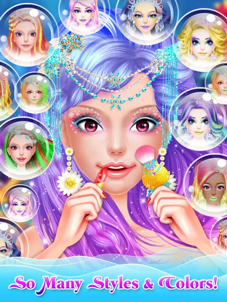 Mermaid Princess Makeup Makeover - Princess Games! iPad  Screenshots