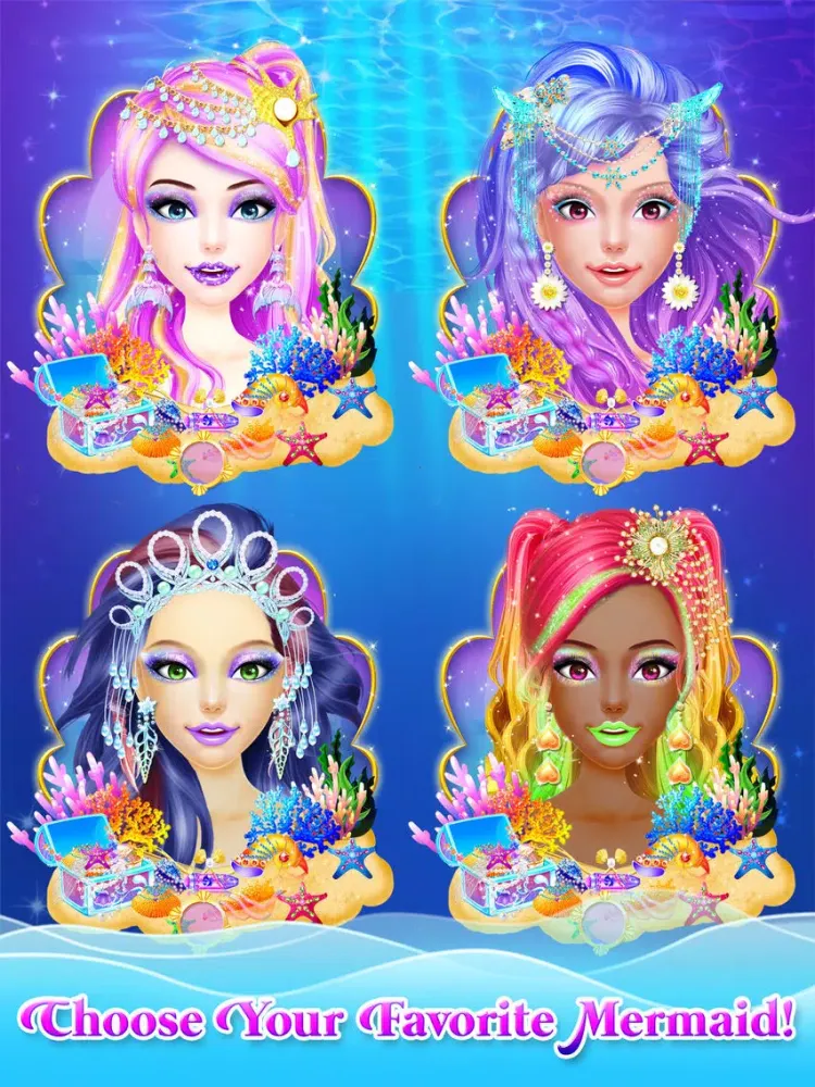Mermaid Princess Makeup Makeover - Princess Games! iPad  Screenshots