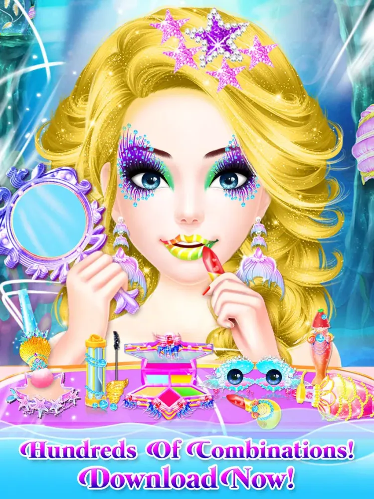Mermaid Princess Makeup Makeover - Princess Games! iPad  Screenshots