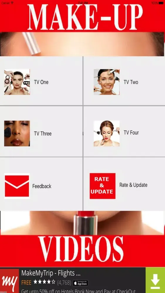 Zrzuty ekranu MakeUp Videos Plus