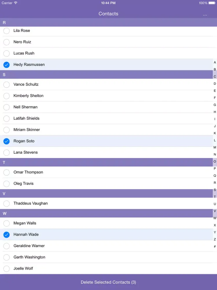 Contact Spring Cleaner - Delete/Restore multiple contacts and Manage your contacts efficiently iPad  স্ক্রিনশট