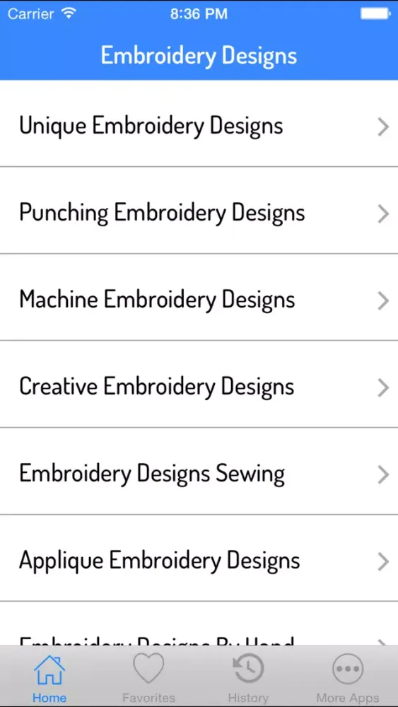 Tangkapan skrin Embroidery Design And Patterns