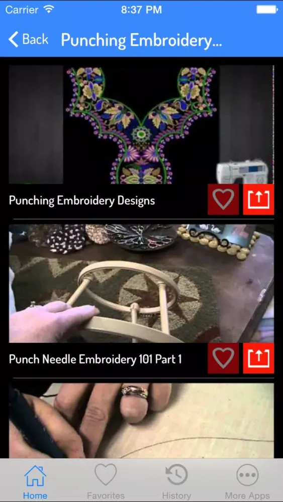 Tangkapan skrin Embroidery Design And Patterns