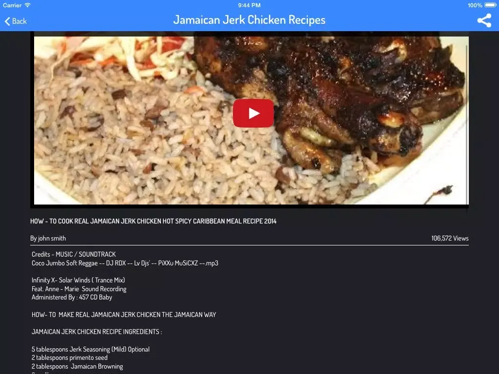 Jamaican Food Recipes - Jamaican Cuisine iPad  Screenshots